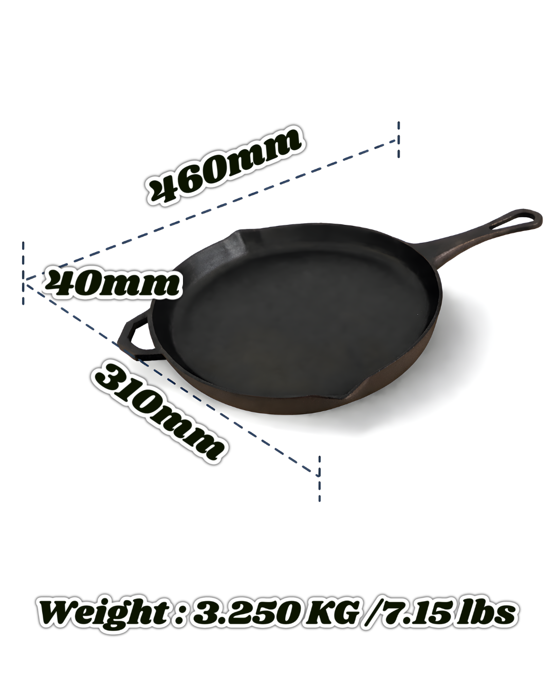 The Ériu Series 1 - Heirloom 29 cm Cast Iron Pan